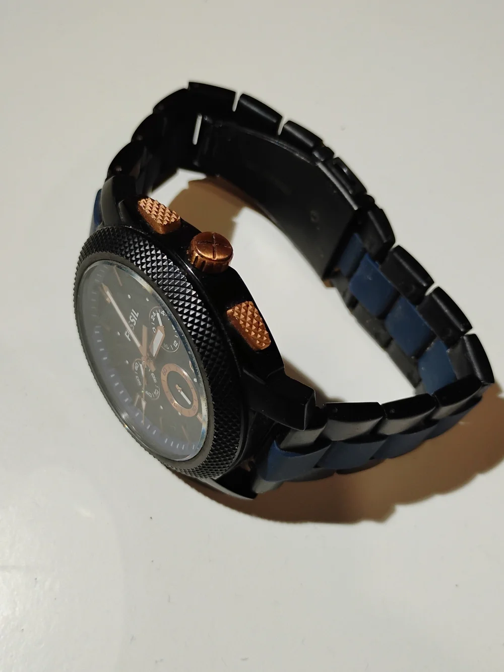 Pre-owned Fossil Black/Blue 